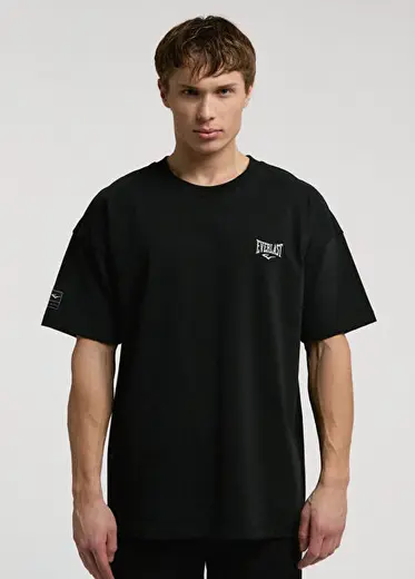 Ever Essentials Siyah Oversize Kısa Kollu Erkek T-Shirt