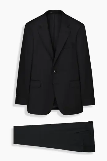 Roma Terni Regular Fit Yün Siyah Takım Elbise