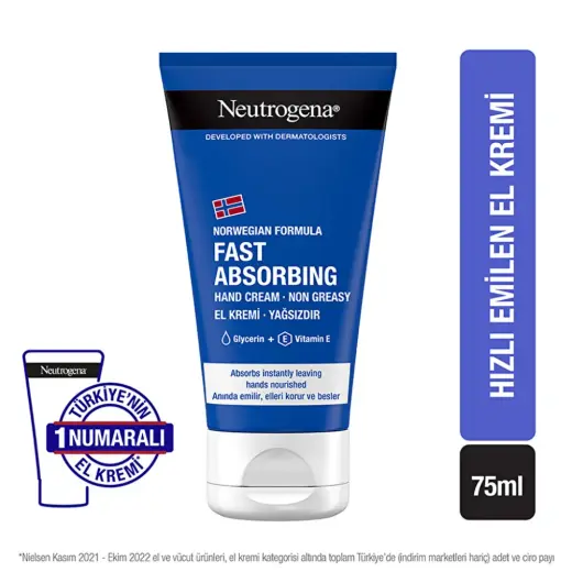 Neutrogena Norveç Formülü Hızlı Emilen El Kremi 75 ml