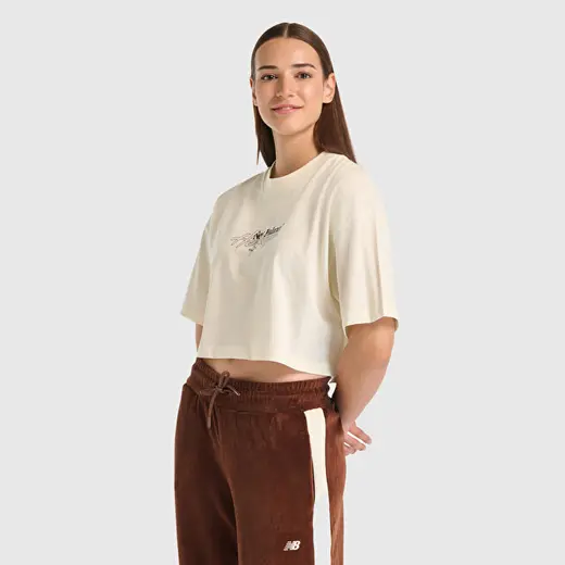 New Balance WNT3513 Bej Kadın Tişört