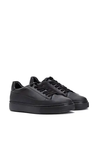 Siyah Erkek Deri Sneaker