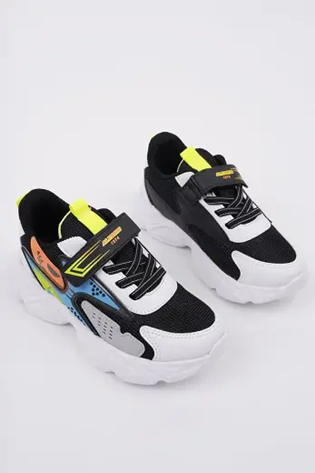 PANTER Kalın Taban Cırtlı ve Bağcıklı Unisex Çocuk Sneaker Spor Ayakkabı
