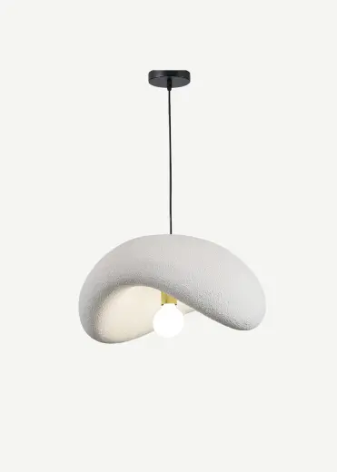 Mirella Büyük Beton Sarkıt Avize Beyaz (50x80 cm)
