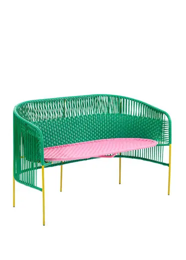 Ames By Sebastian Herkner x Zsa Zsa Zsu Yeşil Çelik Bahçe Bench