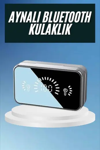 Powerbankli - 620 - Bluetooth Kulaklık Yüksek Ses Aynalı Çift Dijital - Csmo-tex - Gösterge Ekranı
