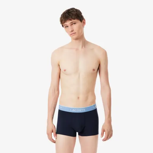 Erkek Regular Fit 3'lü Lacivert Boxer