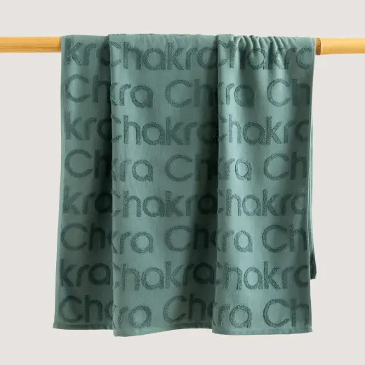 Chakra Logolu Bambu Plaj Havlusu