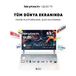 Skytech Q65ST3405 4K Ultra HD 65" 165 Ekran Uydu Alıcılı Smart QLED TV 1