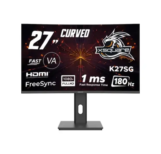 Dexim 27" Dmt008 Fhd 180hz 1ms Hdmı+dp K27sg Freesync Adaptive Sync Curved Va Gaming Pivot Monitör