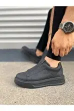 Siyah (Siyah Taban) Lastikli Erkek Sneaker