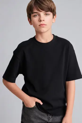 %100 Pamuk Oversize Tişört Erkek Çocuk
