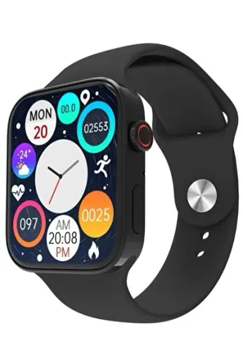 Watch 7 Pro Max Smartwatch Uyumlu Yeni Kasa Hd Ekran Çift Tuş Aktif Siyah Akıllı Saat