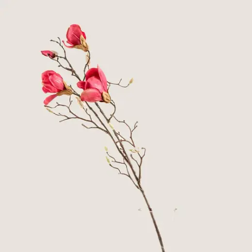 Artificial Magnolia Stem Bloom 87 cm Natural
