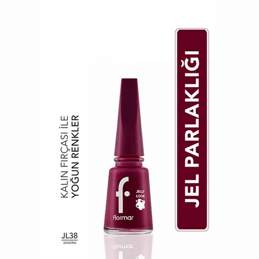 Flormar Jelly Look Yoğun Pigmentli ve Jel Görünümlü Oje JL38 Sangria