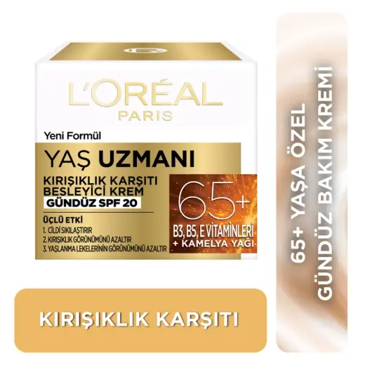 Loreal Paris Yaş Uzmanı 65+ Kırışıklık Karşıtı Besleyici Krem 50 ml