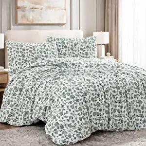 Stilera Flora Nevresim Seti Yeşil 200x220 Çift Kişilik