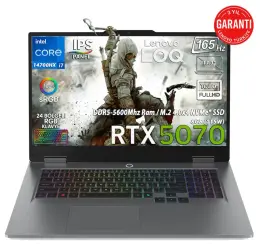 Lenovo Loq 17IRX10 Intel Core I7-14700HX 32 GB 1 tb SSD Geforce Rtx 5070 8 gb (115W) 17.3" Fhd IPS Panel 165Hz Freedos Taşınabilir Bilgisayar 83JH00BCTR 1