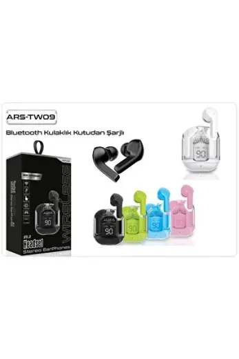 TW09 Renkli Bluetooth kablosuz Kulaklık tws pembe mavi siyah beyaz yeşil