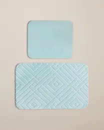 Twillow Kaydırmaz Taban Banyo Paspası Seti Su Yeşili 1