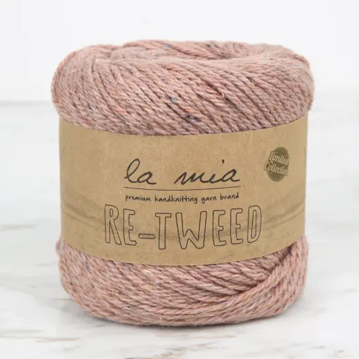 La Mia Re-Tweed Gül Kurusu Melanj El Örgü İpi - L157