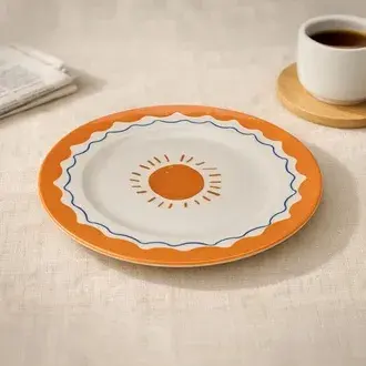 Evidea Kitchen Sun Servis Tabağı - Krem / Sarı - 27 cm