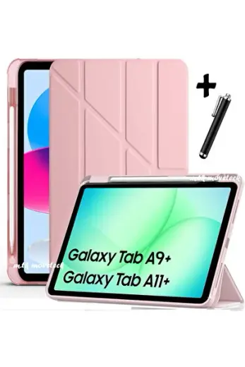 Galaxy Tab A11 Plus/A9 Plus 11 Inç Uyumlu Kılıf Kalem Bölmeli Uyku Modlu Silikon Kapak Sm-x230
