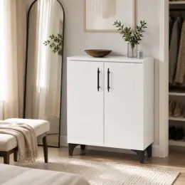 Garaj Home 4 Raflı Ayakkabılık Çok Amaçlı Dolap Beyaz 2