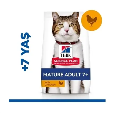 Hill's SCIENCE PLAN 7+ Tavuklu Yaşlı Kedi Maması 3kg
