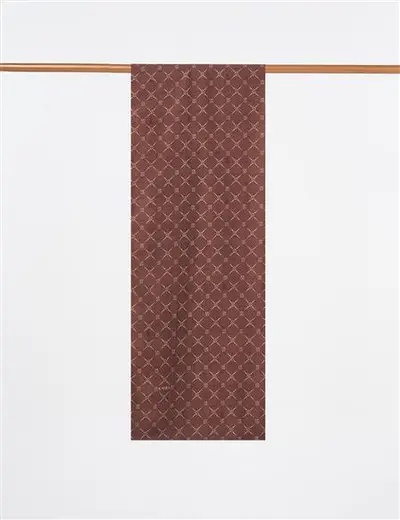Monogram Desen Şal Acı Kahve