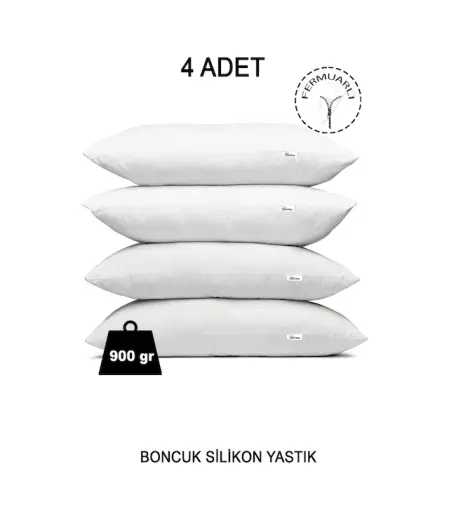Vionel Home 4 Adet Fermuarlı Antialerjik Yastık Boncuk Silikon Pamuklu Kılıf 900 G
