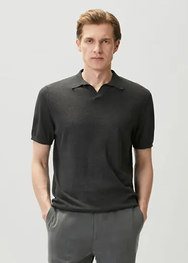 Positano Koyu Gri Polo T-shirt