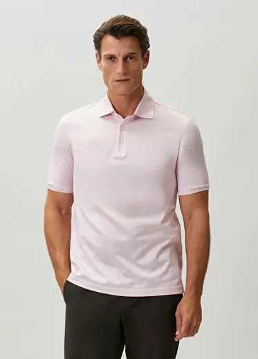 Pembe Polo Yaka T-shirt