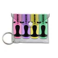 Edding 7 Mini Fosforlu Kalem 4`lü Set Pastel Karışık