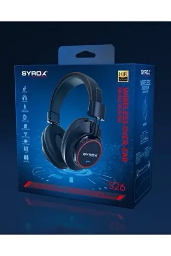 S26 Kablosuz Bluetooth Kulaklık Hafıza Kartlı Siyah