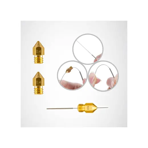 Creality 3D Mk8 Nozzle 0,4 mm ve Temizleme Iğnesi