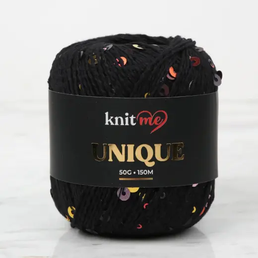 Knitme UNIQUE Siyah El Örgü İpi - 25