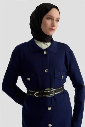 Armine Hırka 24KD4210 Lacivert