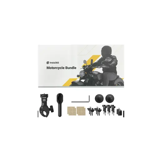 INSTA360 Motorcycle Mount Bundle (Yeni Versiyon) Kavisli Yüzeyler İçin Uygun Esnek Yapışkanlı Montaj