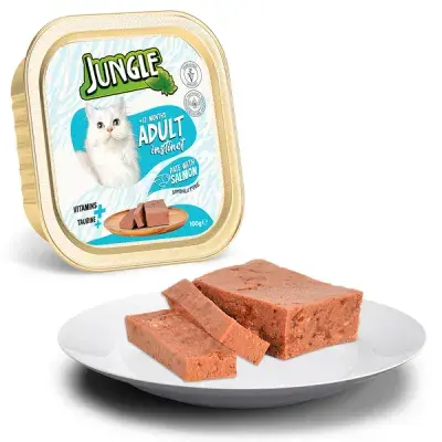 Jungle Somonlu Ezme Yetişkin Kedi Konservesi 100gr
