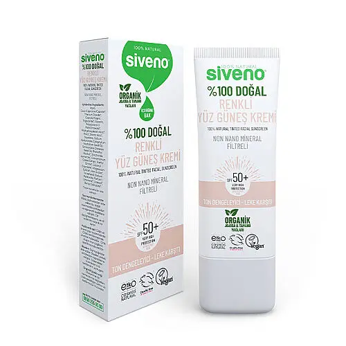 Siveno %100 Doğal Renkli Yüz Güneş Kremi 30 ml