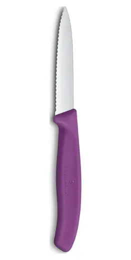 Victorinox 6.7635.C1 Swiss Classic 8 cm Tırtıklı Soyma Bıçağı Mor