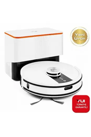 S7 Plus Akıllı Çöp Istasyonlu Robot Vacuum & Mop Süpürge Beyaz(YUI TÜRKİYE GARANTİLİ)