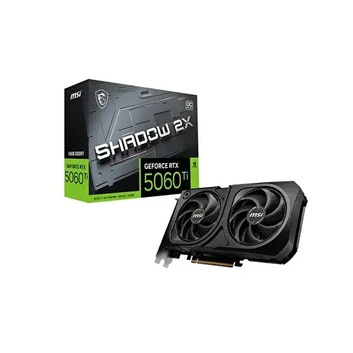 MSI RTX 5060 TI 16G SHADOW 2X OC PLUS 16 GB 128Bit GDDR7 Ekran Kartı