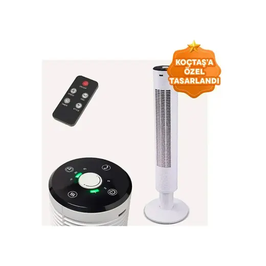 Good Home GoodHome Kule Tipi Vantilatör 45 Watt FTP6 Beyaz Uzaktan Kumandalı 3 Hızlı Fonksiyonel Tasarım