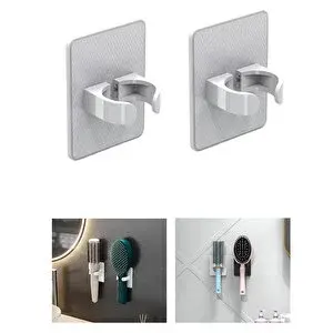 Microcase Yapışkanlı Duvara Monte Tarak Fırça Tutucu Askılık - BEYAZ AL4941 2 Adet