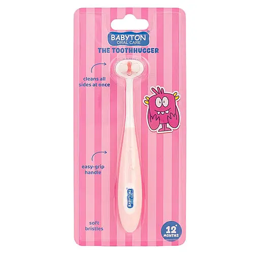 Babyton Toothhugger 3 Boyutlu Çocuk Diş Fırçası - Pinky