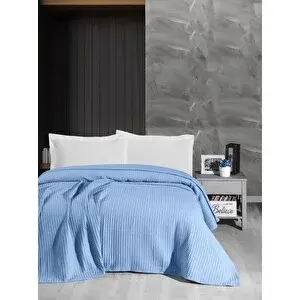 Mulberry Havuzlu Pike Kalın İplik Ev Dekorasyonu Çift Kişilik 220x240 Mavi
