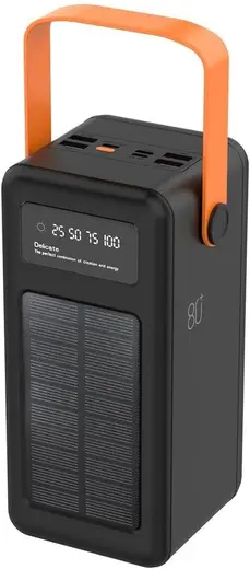 ROBEVE ACL 80000 Mah Powerbank Göstergeli Powerbank Solar Fenerli Güneş Enerjili 80000 Powerbank