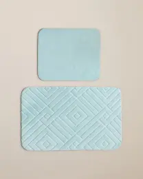 Twillow Kaydırmaz Taban Banyo Paspası Seti Su Yeşili 3