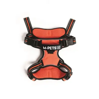 M-Pets Hiking Reflektörlü Köpek Göğüs Tasması 35-60cm (Turuncu) [S]
